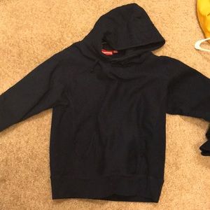 Supreme hoodie embossed medium navy